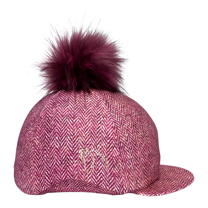 Pink Tweed Lycra Hat Silk