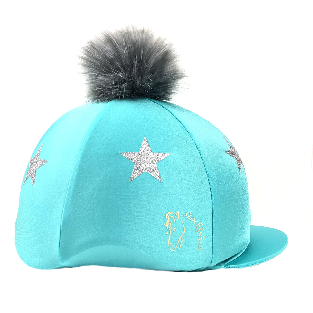 Turquoise Lycra with Silver Stars