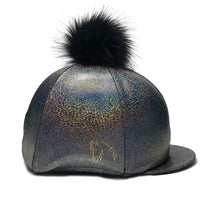  Black Sparkle Metallic Lycra Hat Silk