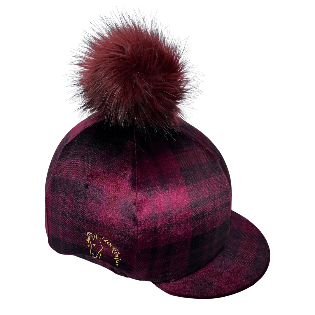 Cranberry Tartan Velvet Riding Hat Silk