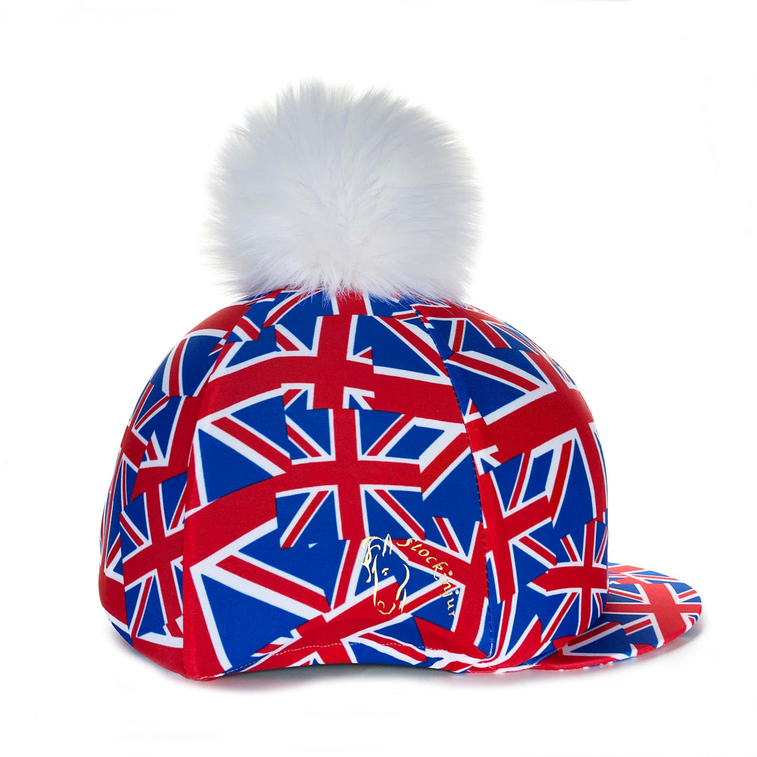 Union Jack Lycra Faux Fur Hat Cover