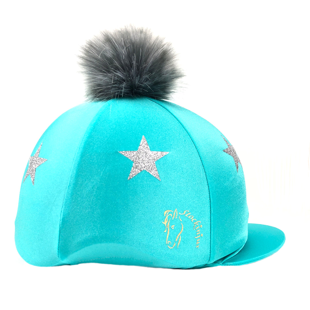 Turquoise Lycra with Silver Stars