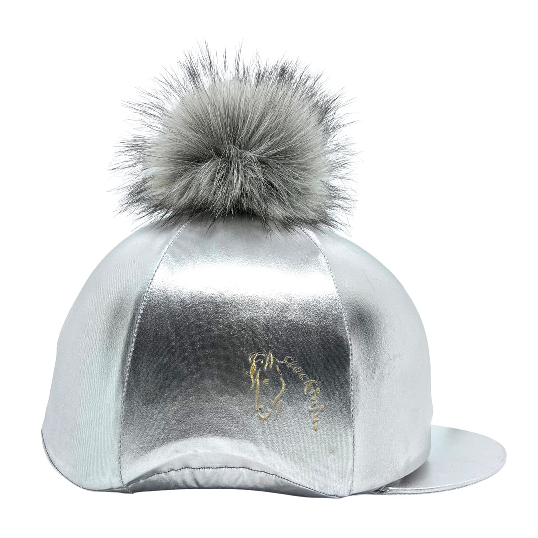 Silver Metallic Lycra Hat Silk
