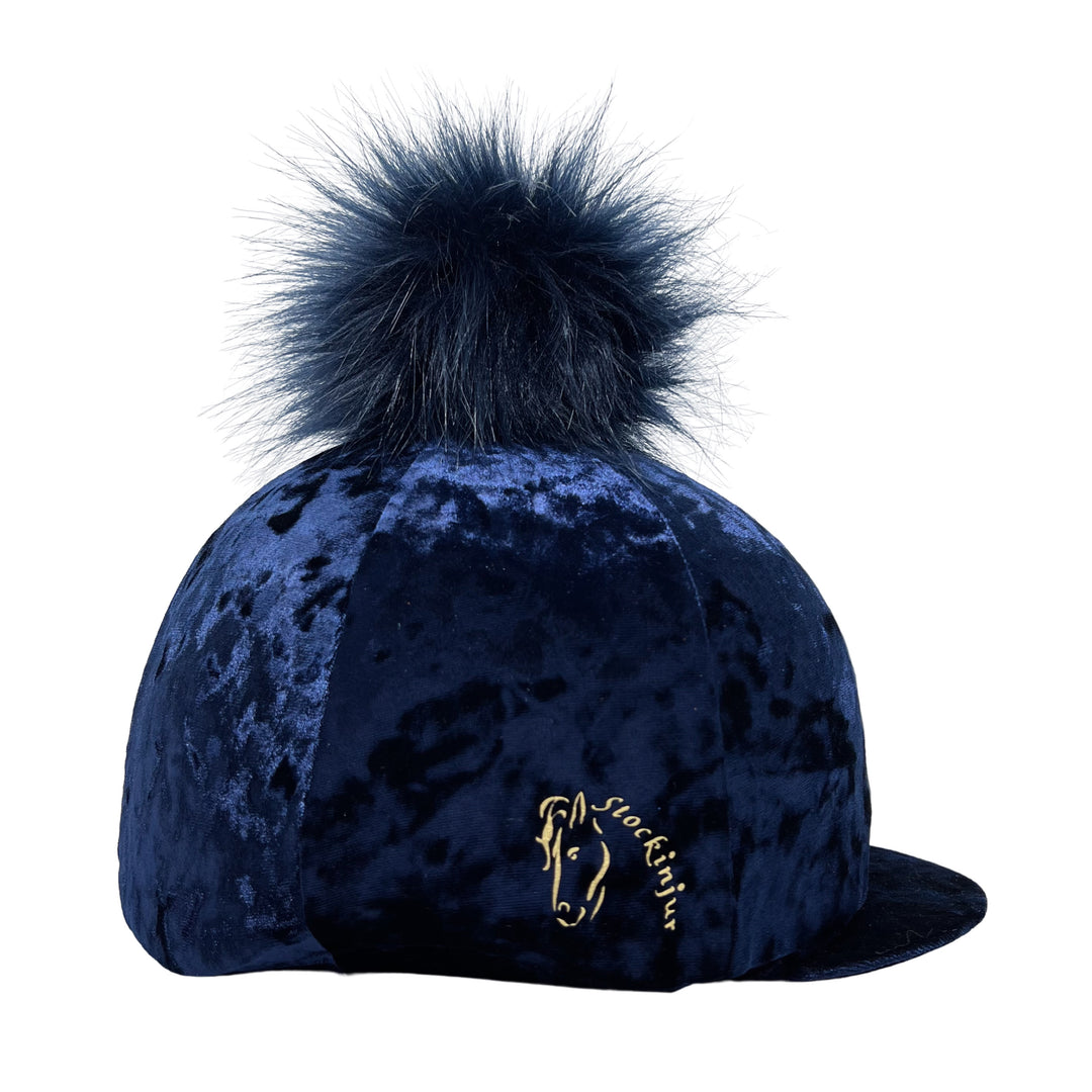 Navy Dapple Hat Silk
